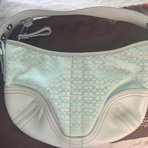 Coach Mint Green Shoulder Bag